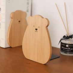 3 Pairs Cute Bear Wooden Bookends