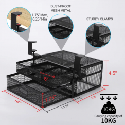 2Pcs Hole Free Double Layer Storage Rack